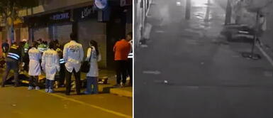 Hombre incendiado cae desde piso 11 en edificio y causa conmoción en Emperio Comercial de Gamarra Hombre incendiado cae desde piso 11 en edificio y causa conmoción en Emperio Comercial de Gamarra