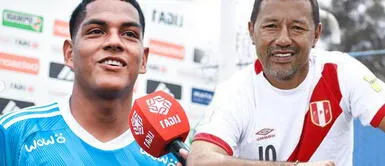 Chorri Palacios y Joao Crimaldo Chorri Palacios da consejo de oro a Joao Grimaldo tras su debut en Perú vs. Brasil