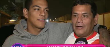Joao Grimaldo se luce al lado de su padre, luego del Perú vs. Brasil Padre de Joao Grimaldo sacó la correa: "Si comenzará a pisar huevos, estoy yo para sentarlo"