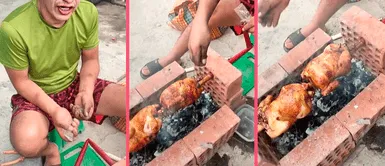Peruano cautiva a todo TikTok con ingeniosa parrilla para asar pollo a base de ladrillos Peruano cautiva a todo TikTok con ingeniosa parrilla para asar pollo a base de ladrillos