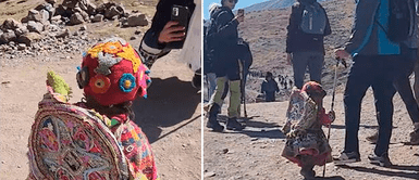 Niña cusqueña cautiva a viajeros con traje típico en Montaña de 7 Colores: “Linda wawita” Niña cusqueña cautiva a viajeros con traje típico en Montaña de 7 Colores: “Linda wawita”