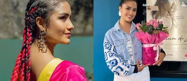 Mayella Lloclla con look Mayella Lloclla recibe la primavera con armonioso vestido que lleva la magia del tejido artesanal