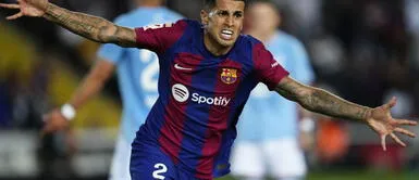 Joao Cancelo anotó el gol del triunfo del Barcelona. FC Barcelona arruinó los planes al Celta de Vigo de Renato Tapia en los minutos finales