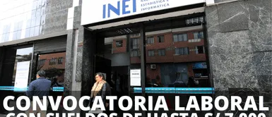 Los peruanos podrán postular en la gran convocatoria laboral de INEI con sueldos de 7 mil soles. ¿Quieres trabajar en INEI? Estas son las vacantes de la convocatoria con sueldos de hasta S/ 7,000
