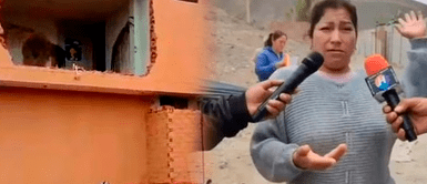Mujer destruye su casa Mujer derribó su casa de 3 pisos que construyó en terreno de su exsuegro: "Ahí está su terreno"