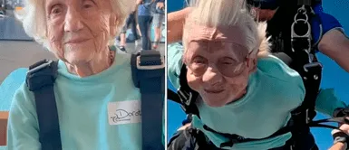 Mujer de 104 años record guinnes Mujer de 104 años se lanza en paracaídas desde 4 mil metros para lograr su Récord Guinness