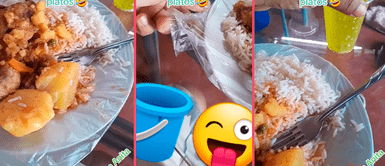 La creatividad de los peruanos aflora tras corte de Sedapal: usan bolsa para no ensuciar los platos La creatividad de los peruanos aflora tras corte de Sedapal: usan bolsa para no ensuciar los platos