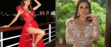 Luciana Fuster vestido miss grand Luciana Fuster deja el nombre del Perú en alto con un vestido de seda en capas verde limón