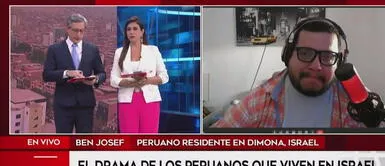 En pleno programa EN VIVO pasó lo impensado. PERUANO en ISRAEL huye en pleno programa EN VIVO tras desatarse nuevo ataque terrorista de HAMAS