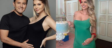 brunella horna VESTIDO baby shower Brunella Horna se luce como una princesa de Disney con un mágico vestido imperial de mariposas