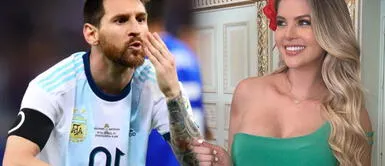 Brunella Horna y Lionel Messi Brunella Horna prefirió ver a Lionel Messi y faltó a "América Hoy"