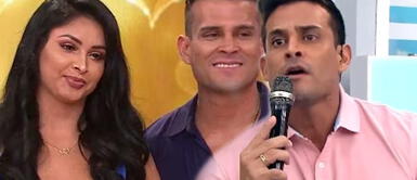 Christian Domínguez y Pamela Franco Christian Domínguez minimiza reclamos de Pamela Franco en "América Hoy"