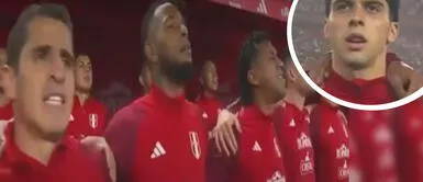 Franco Zanelatto emociona a hinchas al cantar himno nacional por primera con la selección Franco Zanelatto emociona a hinchas al cantar himno nacional por primera con la selección