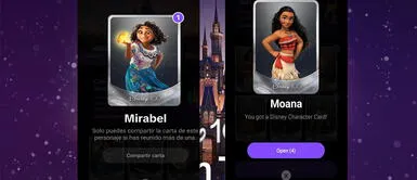 Cartas Disney 100 de TikTok ¿Cómo puedo conseguir las cartas de Mirabel y Moana? Cartas Disney 100 de TikTok ¿Cómo puedo conseguir las cartas de Mirabel y Moana?