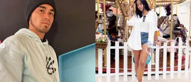 Melissa Paredes Melissa Paredes se luce junto al ‘Gato’ Cuba como una familia feliz con moderno look lila pastel