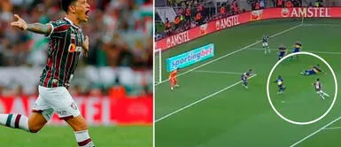 Luis Advíncula no estuvo atento en el primer gol de Fluminense. Luis Advíncula no estuvo atento en el primer gol de Fluminense.