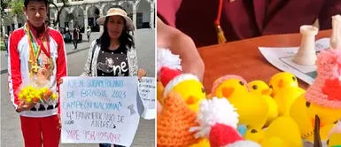 El ajedrecista arequipeño Leonardo Cahuapaza Tarapacá quiere recaudar 6 mil soles para participar en el Sudamericano de Ajedrez Campeón nacional de ajedrez, tiene más de 50 medallas y vende 'patitos kawaii' para jugar en Brasil