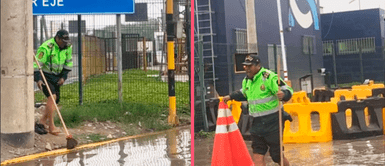 La nobleza de un policía peruano emocionó a internautas tras meterse al agua para acomodar separadores en peaje La nobleza de un policía peruano emocionó a internautas tras meterse al agua para acomodar separadores en peaje