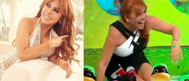 Urraca se cae al inicio de su programa y repitió lo mismo del 2009. Magaly Medina sufre aparatosa caída EN VIVO al iniciar su programa: “Qué bonito empezamos”