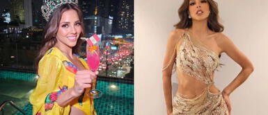 Luciana Fuster dejó sin aliento al público tailandés con su elegante pasarela. Luciana Fuster deja en shock a Tailandia luciéndose como un ángel con majestuoso vestido con capa