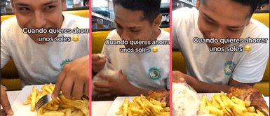 Peruano deja a un lado la vergüenza y saca su bolsa de arroz en pollería: "Cuando quieres ahorrar" Peruano deja a un lado la vergüenza y saca su bolsa de arroz en pollería: "Cuando quieres ahorrar"