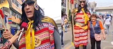 Este hombre sin duda se ha hecho viral en todo Gamarra. Conoce al inca Atahualpa: Extranjero de 2.30 metros de altura causa revuelo en emporio comercial de Gamarra