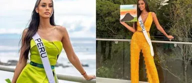 Camila Escribens con vestido shipibo conibo Camila Escribens rinde tributo al arte textil amazónico en el Miss Universo con mágico vestido