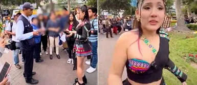 Milena Warthon vivió un tenso momento en el Parque Kennedy tras ser limitada. Milena Warthon expulsada de parque Kennedy tras repartir volantes: "Amigos, me han botado"