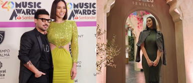 Karen Schwarz vestido negro Karen Schwarz acapara los flashes en el after party de los Latin Grammy con audaz vestido negro