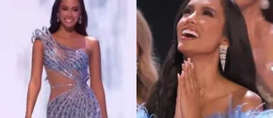 Camila Escribens vestido de gala Camila Escribens DEJA HUELLA en el Miss Universo con impactante vestido de CRISTALES swarovski