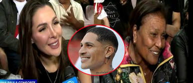 Doña Peta y Ana Paula alientan a Paolo en el Perú vs. Venezuela Doña Peta y Ana Paula alientan a Paolo en el Perú vs. Venezuela