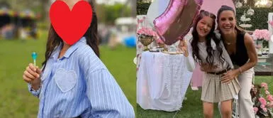 maria pia y su hija look La hija de María Pía Copello se roba el show en sesión navideña con sublime vestido de volantes