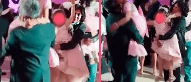 El padre no se presentó; pero abuela se puso saco y pantalón para bailar con su nieta en su graduación El padre no se presentó; pero abuela se puso saco y pantalón para bailar con su nieta en su graduación