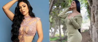 Pamela Franco con look Pamela Franco arrasa en la fiesta de Edwin Sierra con sofisticado vestido verde menta asimétrico