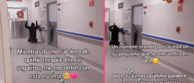 Captan a padre orando de rodillas por su hijo en puerta de UCI: "Dios, tú tienes la última palabra" Captan a padre orando de rodillas por su hijo en puerta de UCI: "Dios, tú tienes la última palabra"