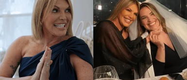 Jessica Newton vestido azul Jessica Newton roba suspiros con vestido asimétrico de Alta Costura para la boda de Cassandra