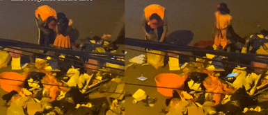 Padre e hija pasan Navidad buscando comida entre la basura y escena conmueve redes Padre e hija pasan Navidad buscando comida entre la basura y escena conmueve redes