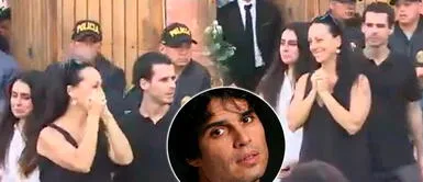 Esposa e hijos de Pedro Suárez-Vértiz agradecen a los fans a la salida de la carroza Esposa e hijos de Pedro Suárez-Vértiz agradecen a los fans a la salida de la carroza