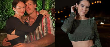 Jazmin Pinedo con vestido rojo satinado Jazmín Pinedo conquista Uruguay con sofisticado vestido mientras su novio se luce con look sport