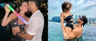 Alejandra Baigorria bikini Alejandra Baigorria deslumbra con anillo de compromiso de diamantes luciendo bikini verde neón