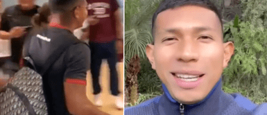 Edison Flores tuvo emotiva reacción con señora. Filtran emotivo VIDEO de Edison Flores con hincha en aeropuerto