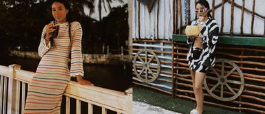 Samahara Lobatón con bikini morado Samahara Lobatón traslada la tendencia coquette a Cancún con un bikini texturizado de lazos