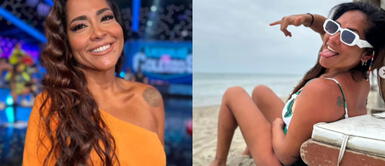 Katia Palma alborota las playas del norte con sensacional traje de baño de volantes. La nueva conductora de Katia Palma alborota las playas del norte con sensacional traje de baño de volantes
