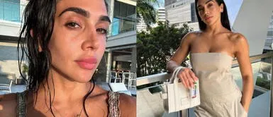 Vania Bludau vestido de rejillas Vania Bludau remece las playas de Miami con un bikini de cebra luciendo pícaro vestido de rejillas