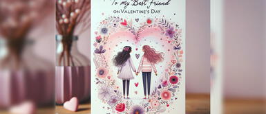 Cartas de San Valentín para mi mejor amiga: tarjeta para la hermana que escogí Cartas de San Valentín para mi mejor amiga: tarjeta para la hermana que escogí