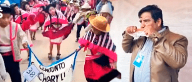 Profesor interpreta huaylarsh con una bolsa y un peine para que sus alumnos puedan bailar ¡Maestro de maestros! Profesor interpreta huaylarsh con un PEINE y una BOLSA para que sus alumnos puedan bailar