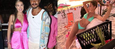 Ana Paula Consorte y Paolo Guerrero Ana Paula Consorte impacta en su llegada a Perú junto a Paolo con sublime estilismo total pink