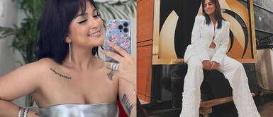 Daniela Darcourt look premios juventud Daniela Darcourt ARRASA en la alfombra magenta de los Premios Lo Nuestro 2024 con vestido de satén