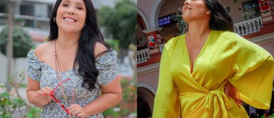 Tula Rodríguez con traje de baño Tula Rodríguez triunfa en el sur de Lima con mágico traje de baño lila con detalles florales