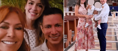 Renzo Costa celebró la fiesta de sus gemelos con Magaly Medina. Magaly Medina estuvo presente en la glamorosa fiesta de primero año de gemelos de Renzo Costa